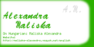 alexandra maliska business card